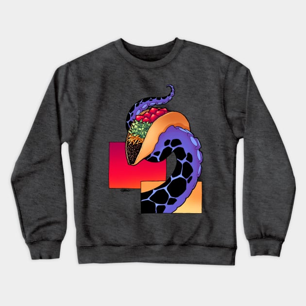 Tentacle Taco (Tako Taco) Crewneck Sweatshirt by Indi Martin